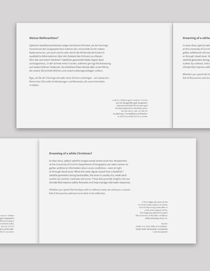 Festtagskarte Schnee 2025 - DE/EN